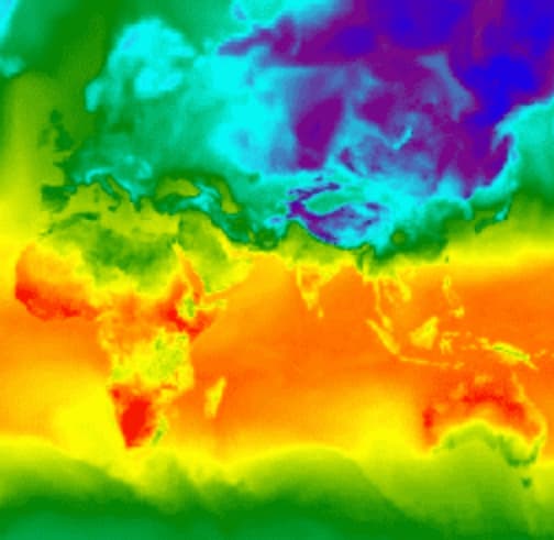 Static climate map of Earth